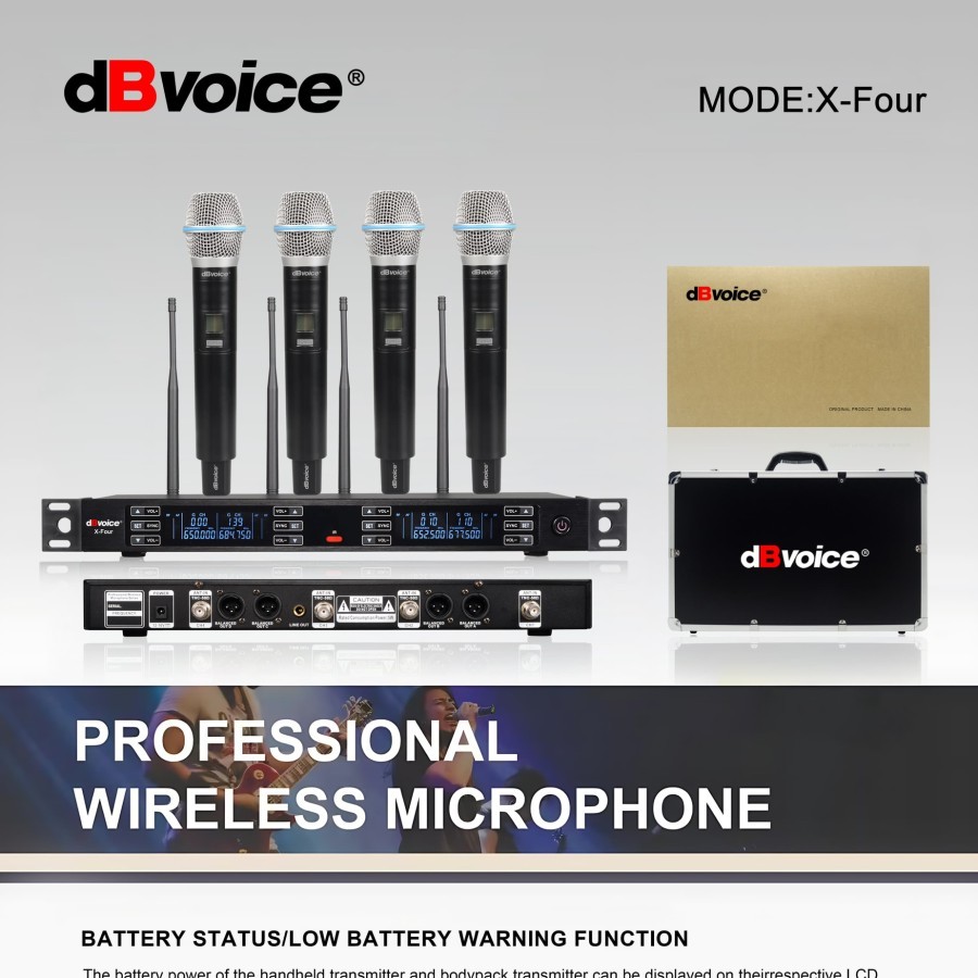 dBVoice X-Four 4chanel Professional Wireless Microphone 