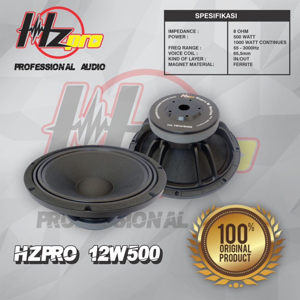 HZPro 12W500 12Inc Ferrite Speaker Transducer Component