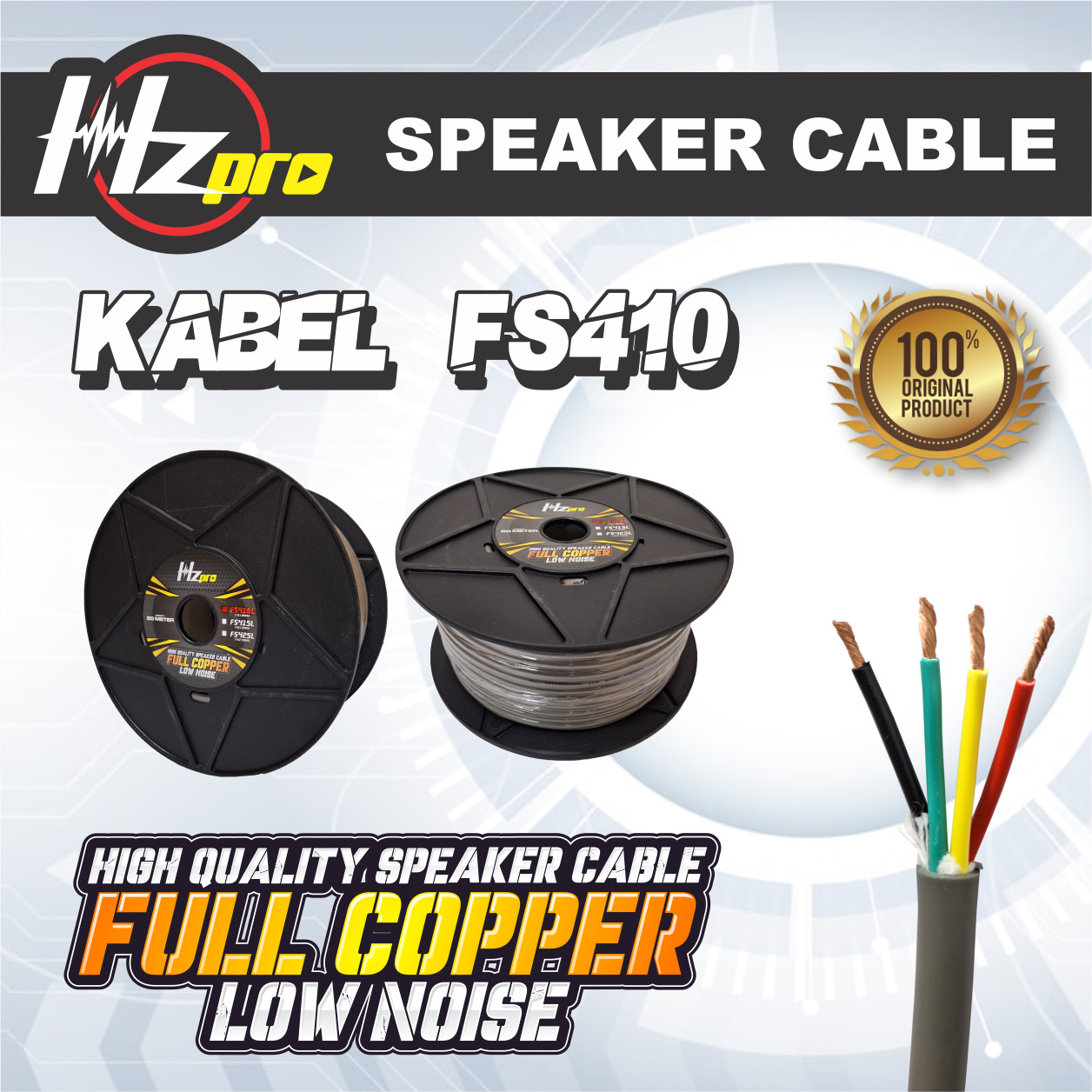 Kabel Speaker HZPro FS410 4x1,0mm 50mter
