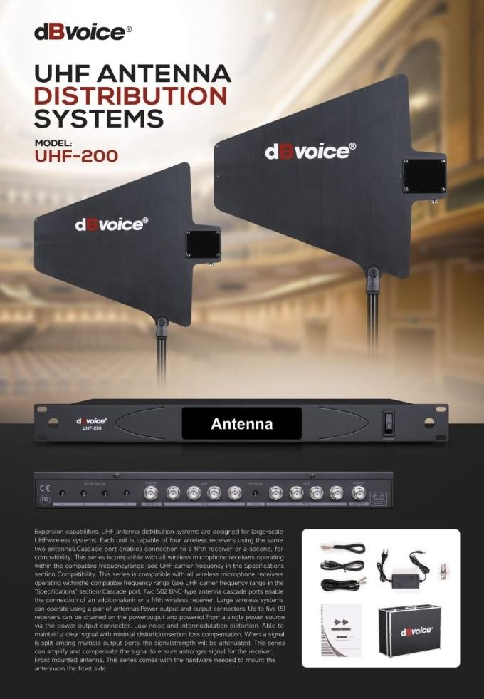 dBVoice UHF-200 Wireless Antenna Distribution System