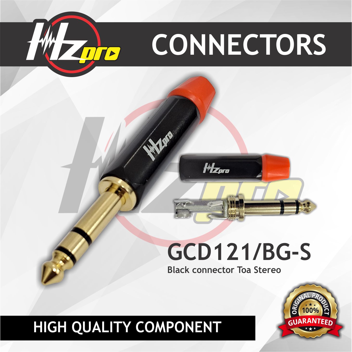 Konektor Akay Stereo Hitam HzPro GCD121/BG-S
