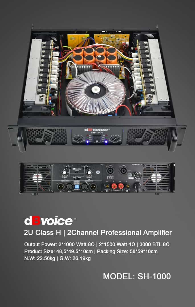 Power AmplIfier dBVoice SH-1000/dBVoice SH1000/Power SH-1000/Amplyfier