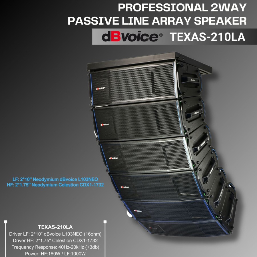 Speaker Line Array dBvoice Texas-210LA 2X10Inc per 1 unit