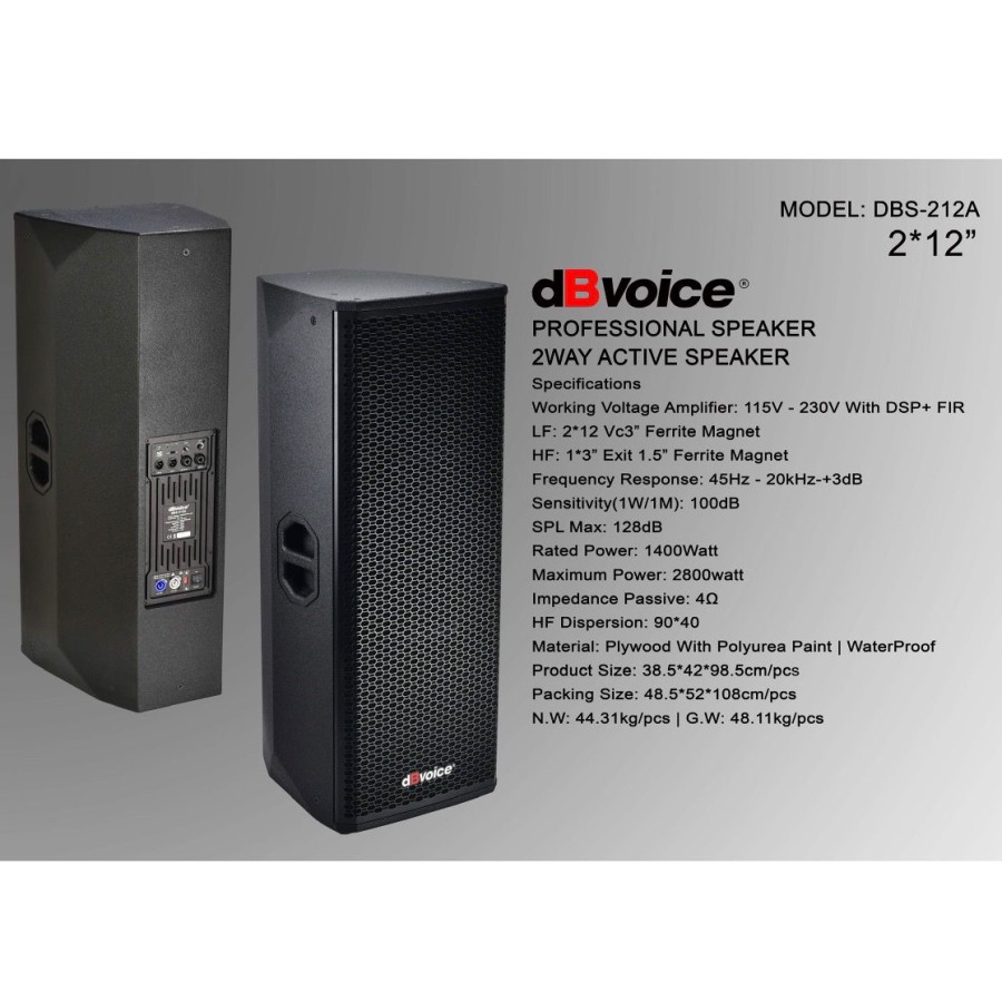 Speaker Aktif dBVoice DBS-212A 2x12Inc (per 1 unit)