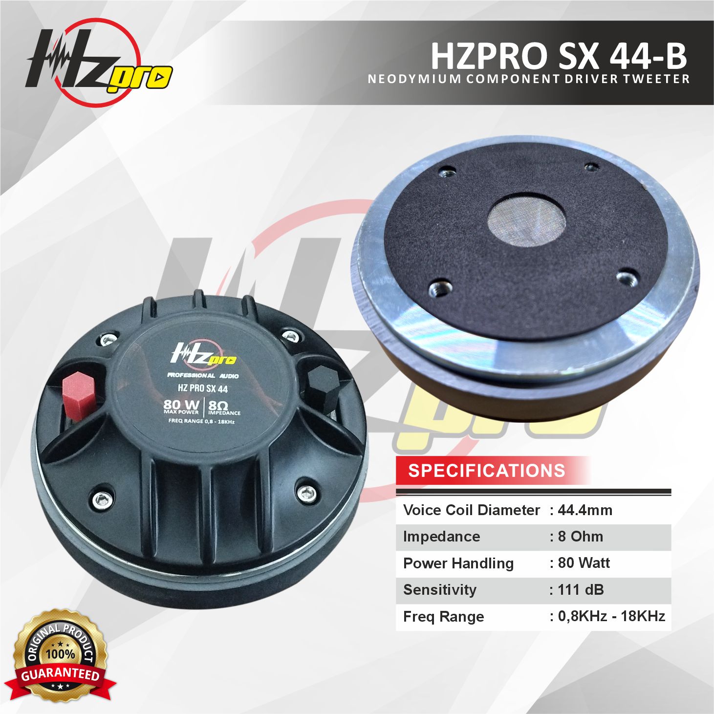 Driver Tweeter HZPRO SX 44-B