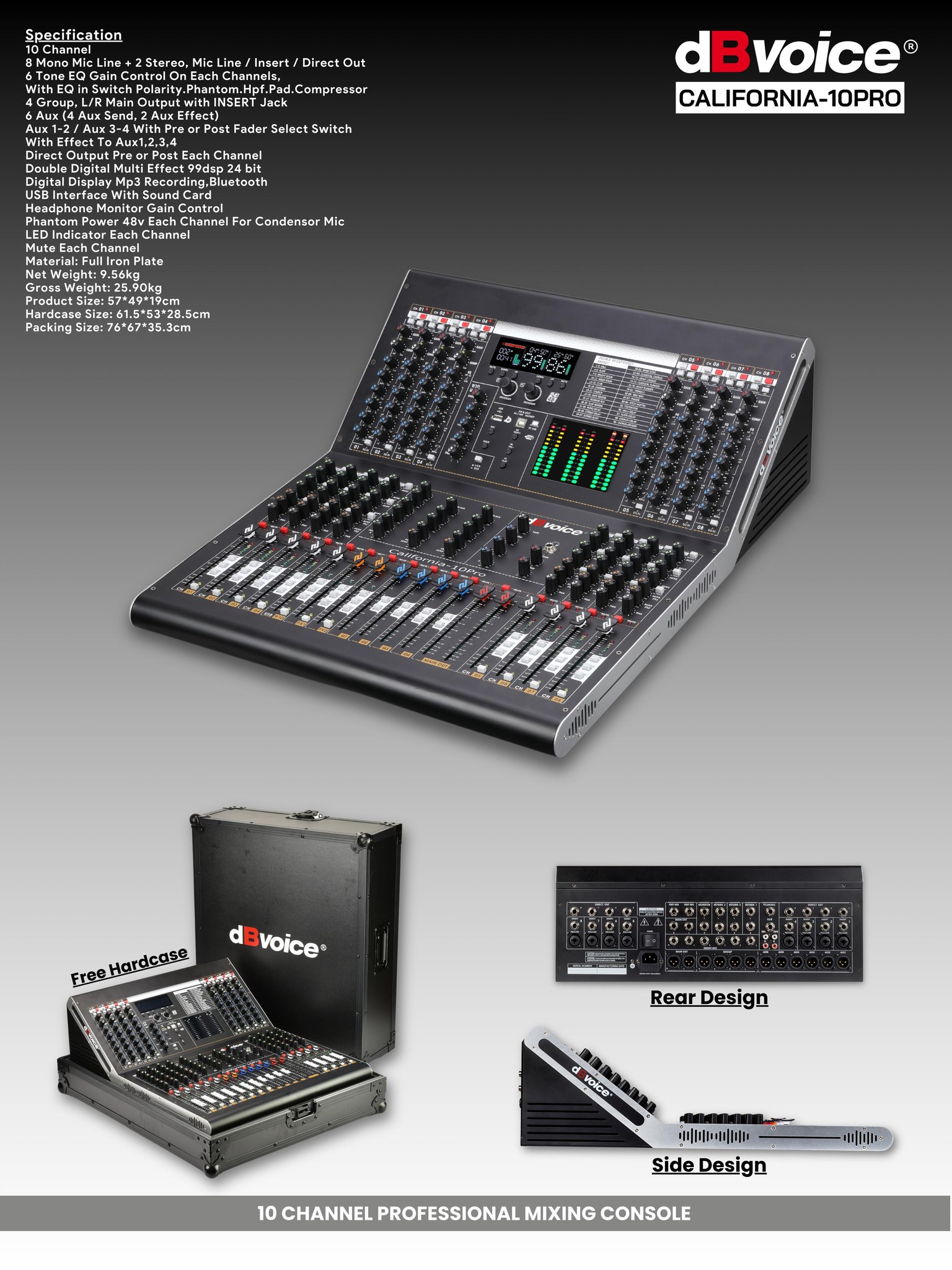 Mixer Audio dBVoice California-10PRO 10chanel Profesional