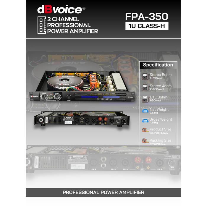 Power Amplifier dBVoice FPA-350 Class H