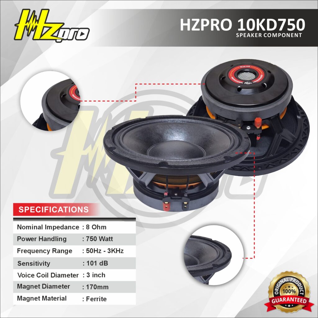 HZPRO 10KD750 10Inc Ferrite Speaker Transducer Component