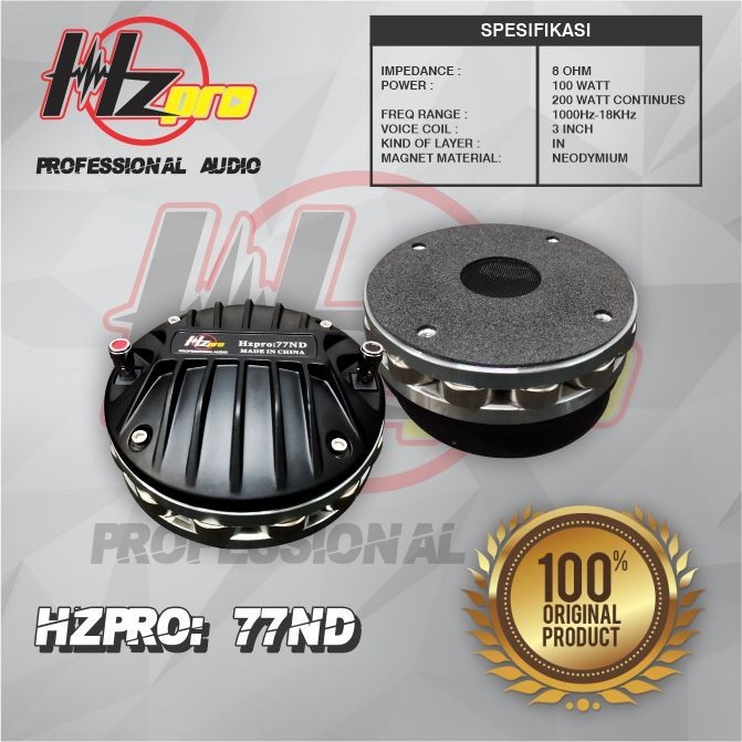 HZPro 77ND 3Inc Neodymium Driver Tweeter