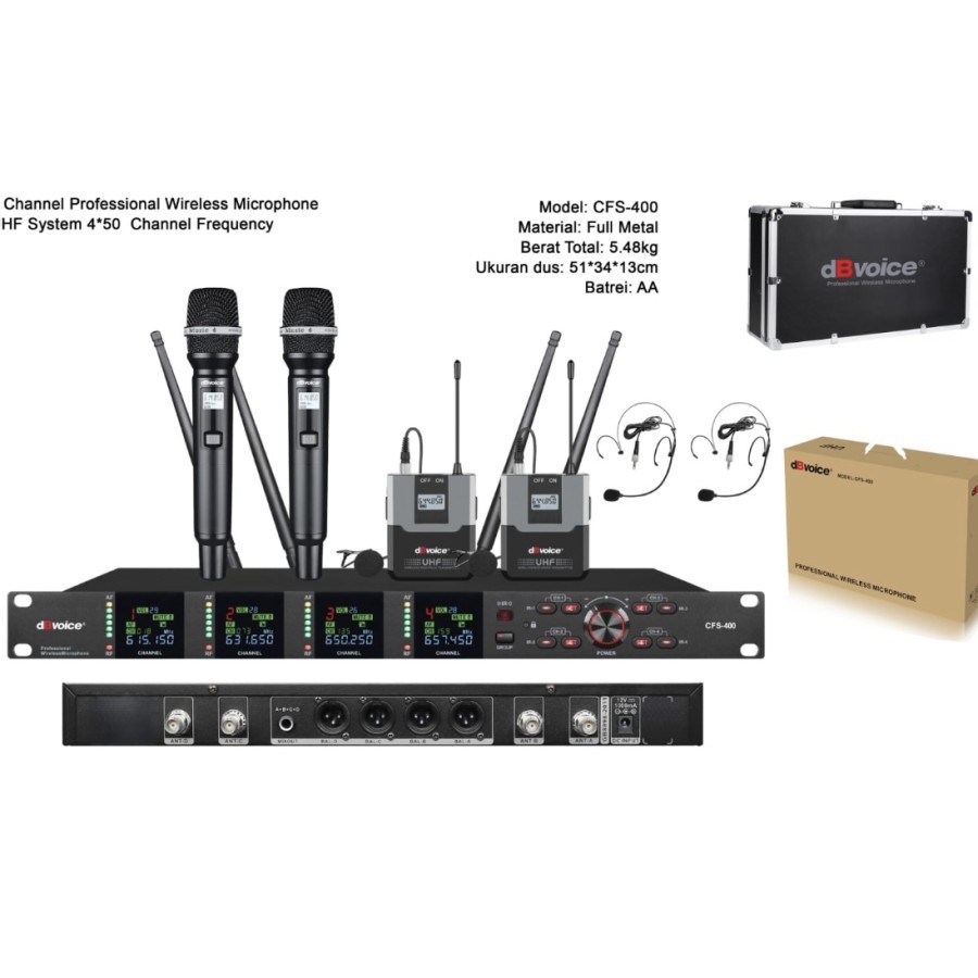 Wireless Microphone System dBVoice CFS-400 Mic Wireless