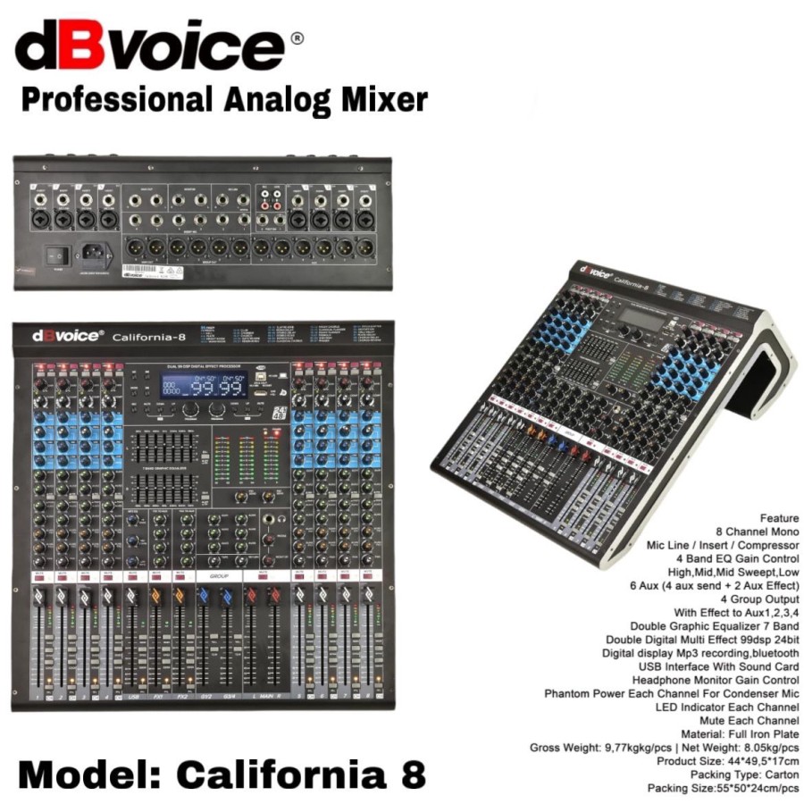 Mixer Analog dBvoice California-8 8chanel profesional