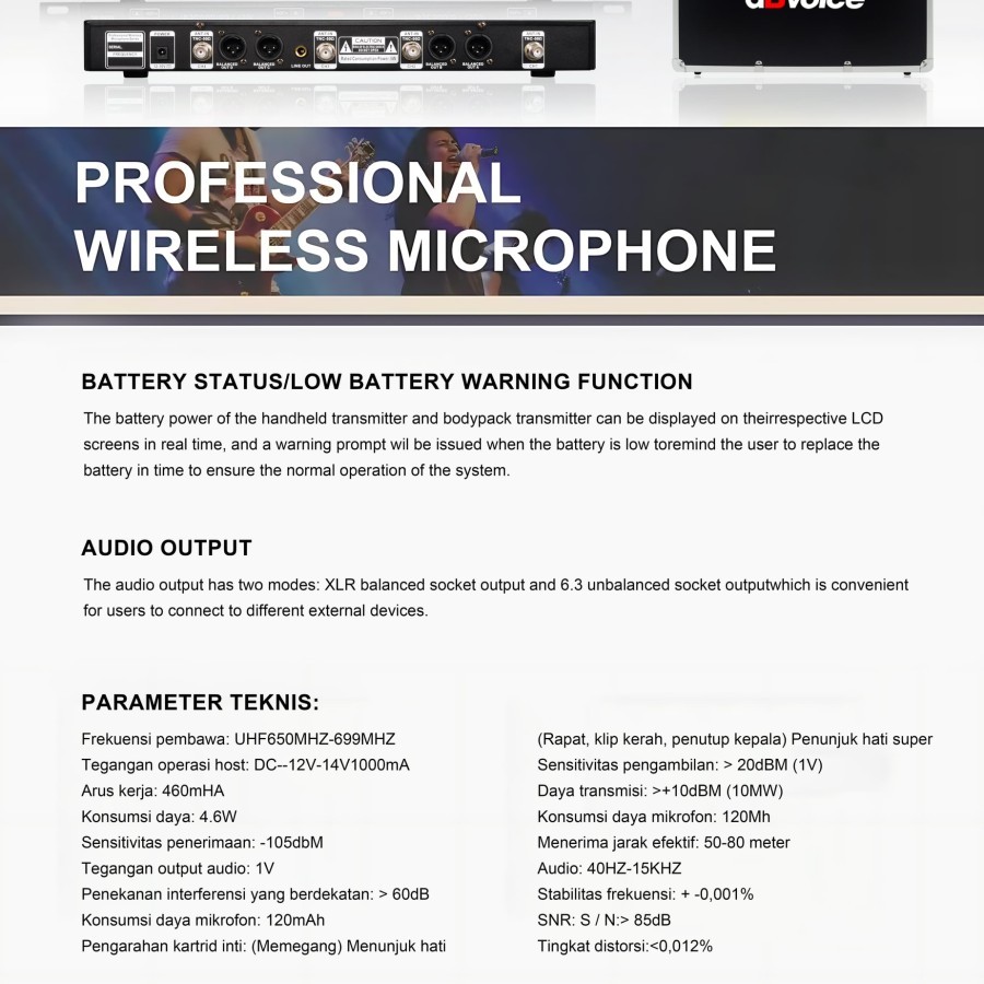 dBVoice X-Four 4chanel Professional Wireless Microphone 