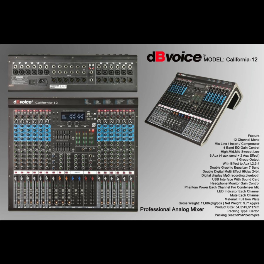 Mixer Audio dBVoice California-12 12 chanel Profesional