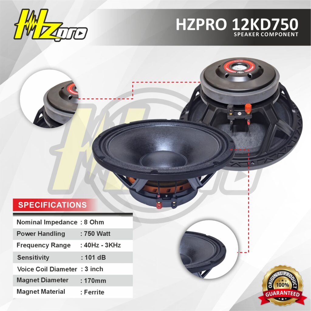 HZPRO 12KD750 12Inc Ferrite Speaker Transducer Component