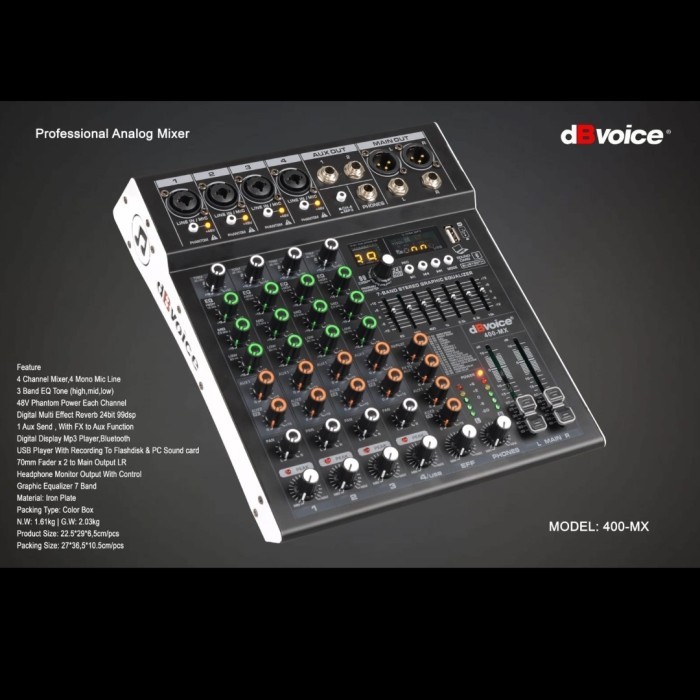 Mixer Audio dBVoice 400-MX Analog Mixer