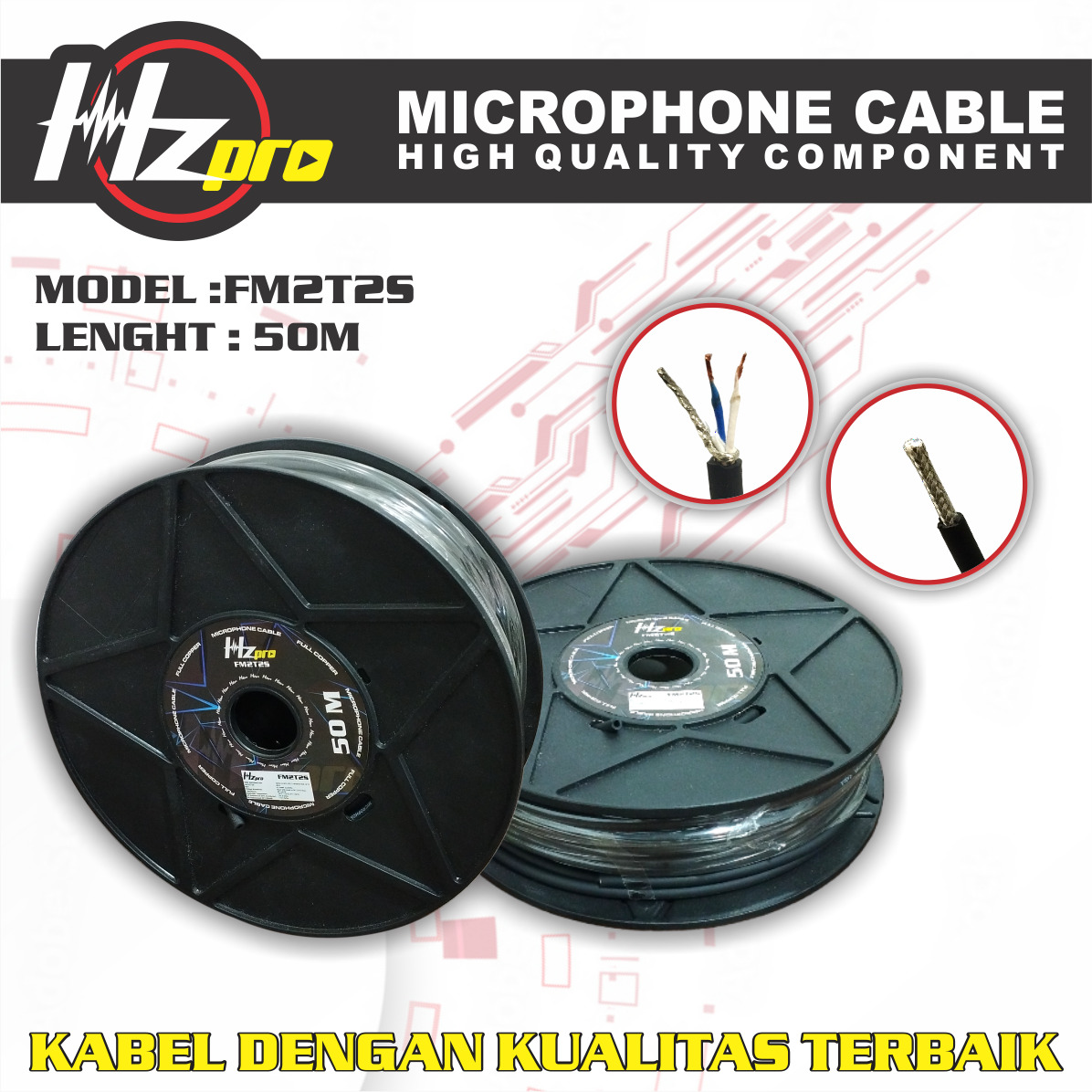 Kabel Mic HzPro FM2T2S Microphone Cable 50mtr