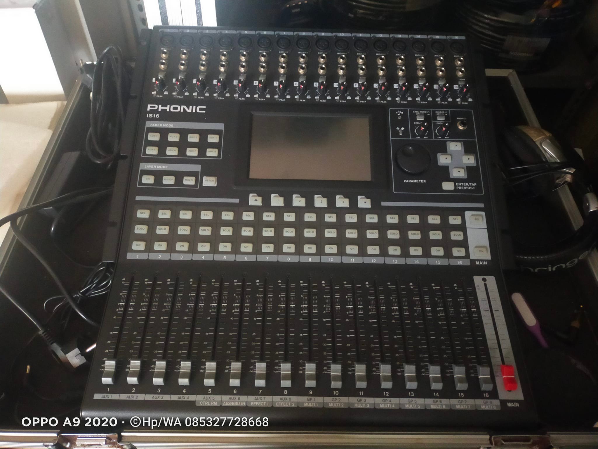 Digital Mixer Phonic IS16 bisa Mulitrack Recording 16ch Normal semua Istimewa Full Set Dus Book