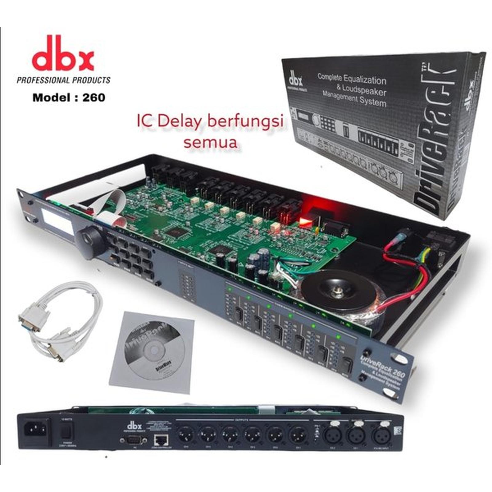 DLMS DBX DriveRack 260 DBX260 Manajemen IC Delay Fungsi semua jamin bisa Konek PC/Laptop