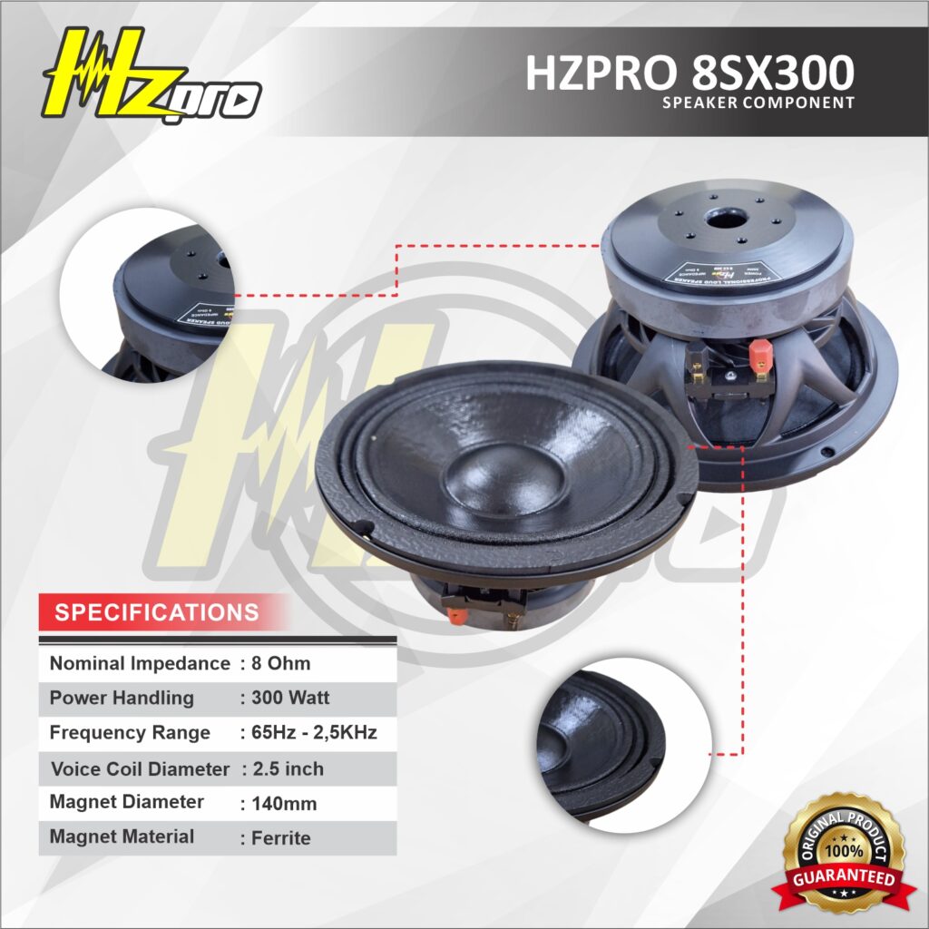 HZPRO 8SX300 8Inc Speaker Transducer Component