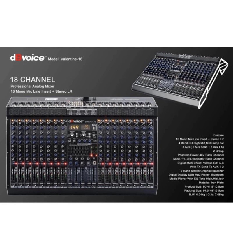 Mixer dBVoice Valentine-16 Analog 18chanel