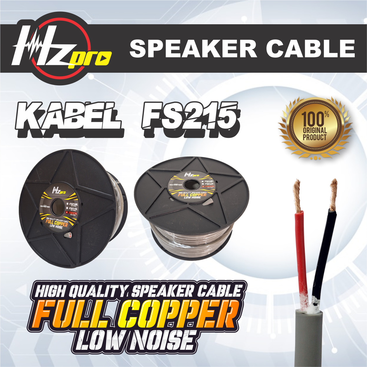 Kabel Speaker HZPro FS215 2x1,5mm 50mter