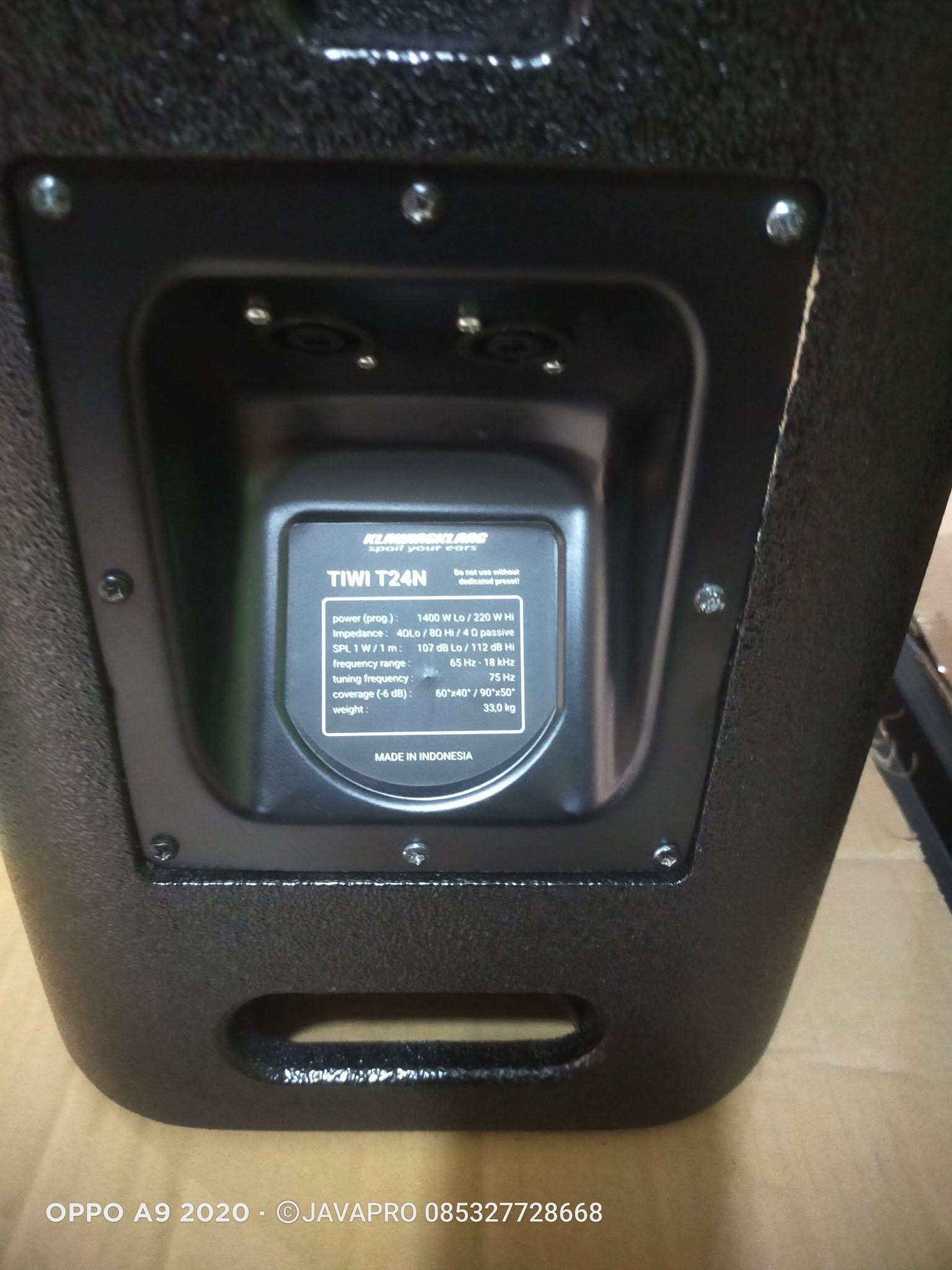 Box Speaker T24 by Klawingklang bahan KLI berkualitas per 1set(sepasang)