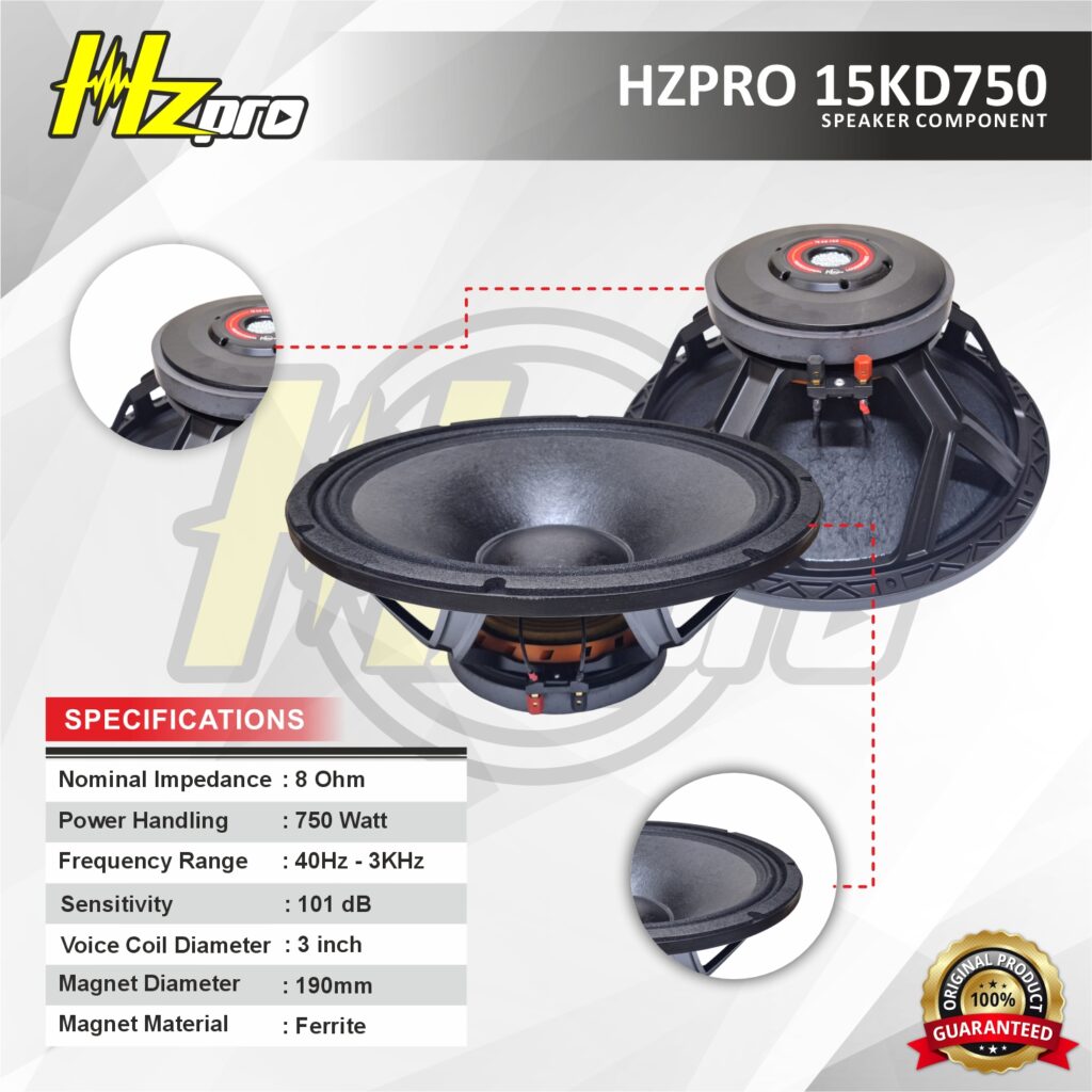 HZPRO 15KD750 15Inc Ferrite Speaker Transducer Component