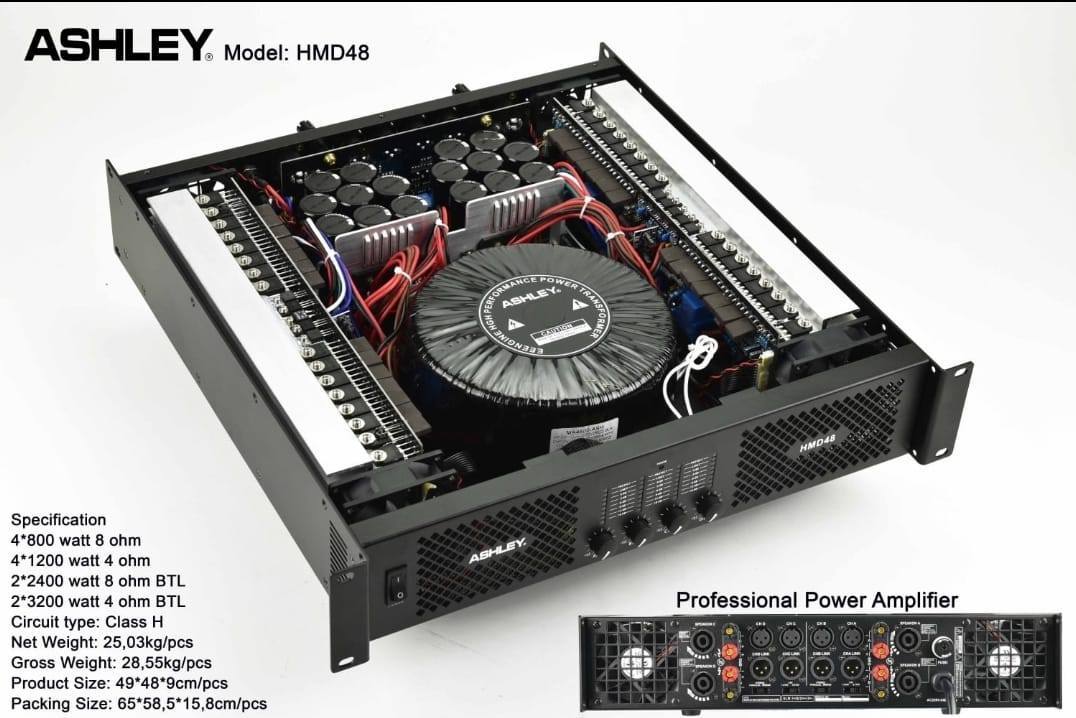 Power Amplifier ASHLEY HMD48 Class H Professional