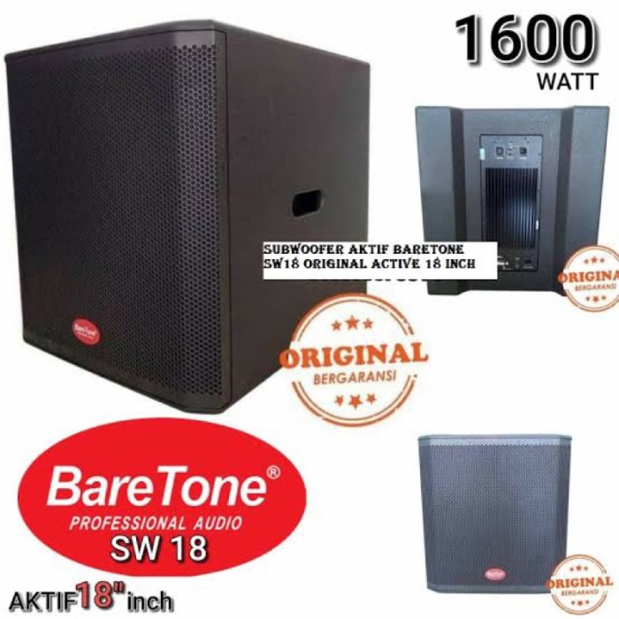 Speaker Aktif Subwoofer BARETONE SW18 - 18Inc per 1set(sepasang)