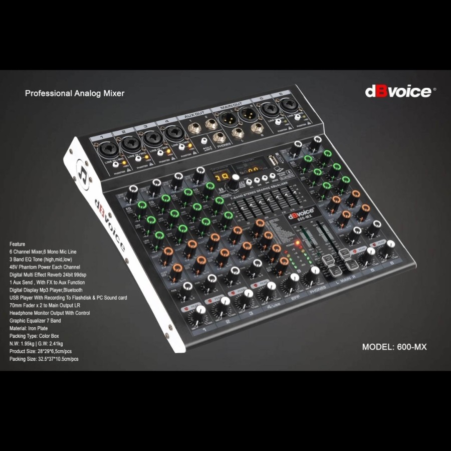 Mixer Audio dBVoice 600-MX 8chanel Analog Profesional