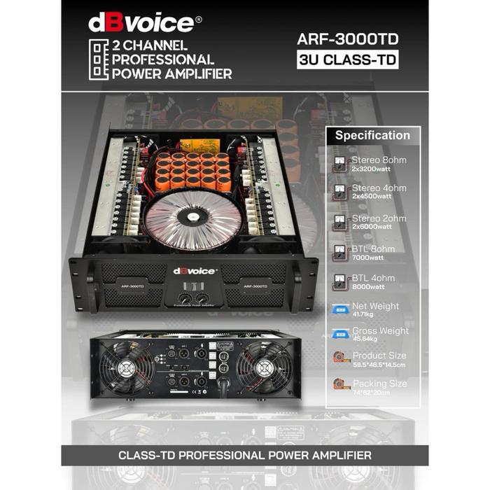 POWER AMPLIFIER dBVoice ARF-3000TD Class TD