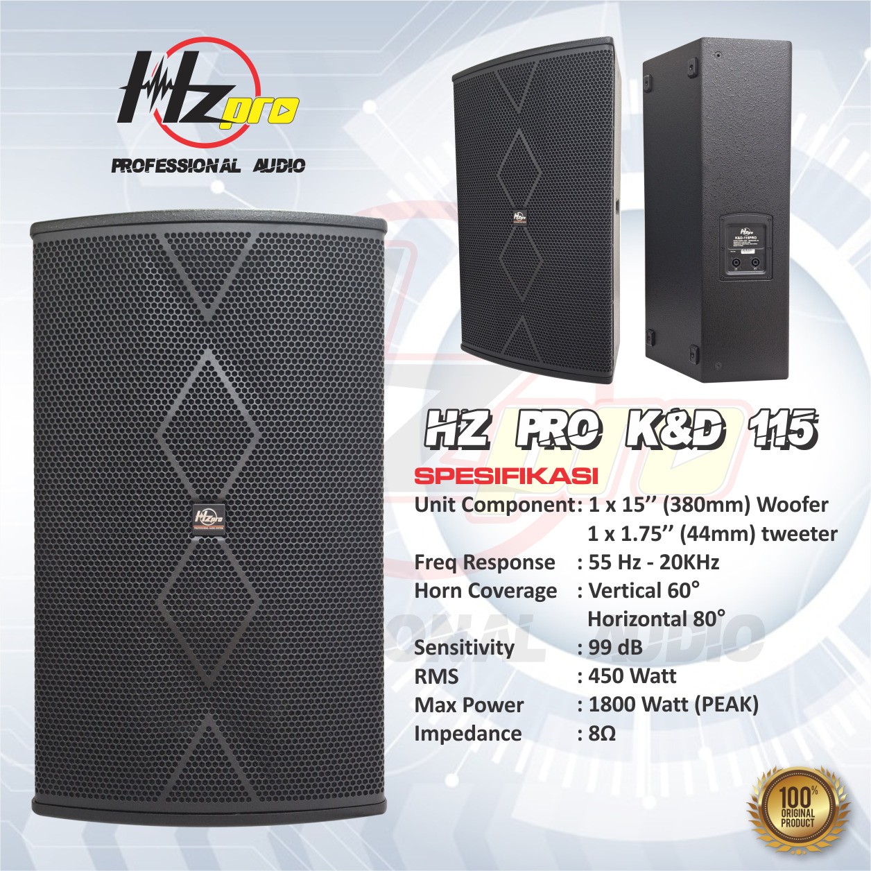 Speaker Pasif HZ PRO K&D115 PRO