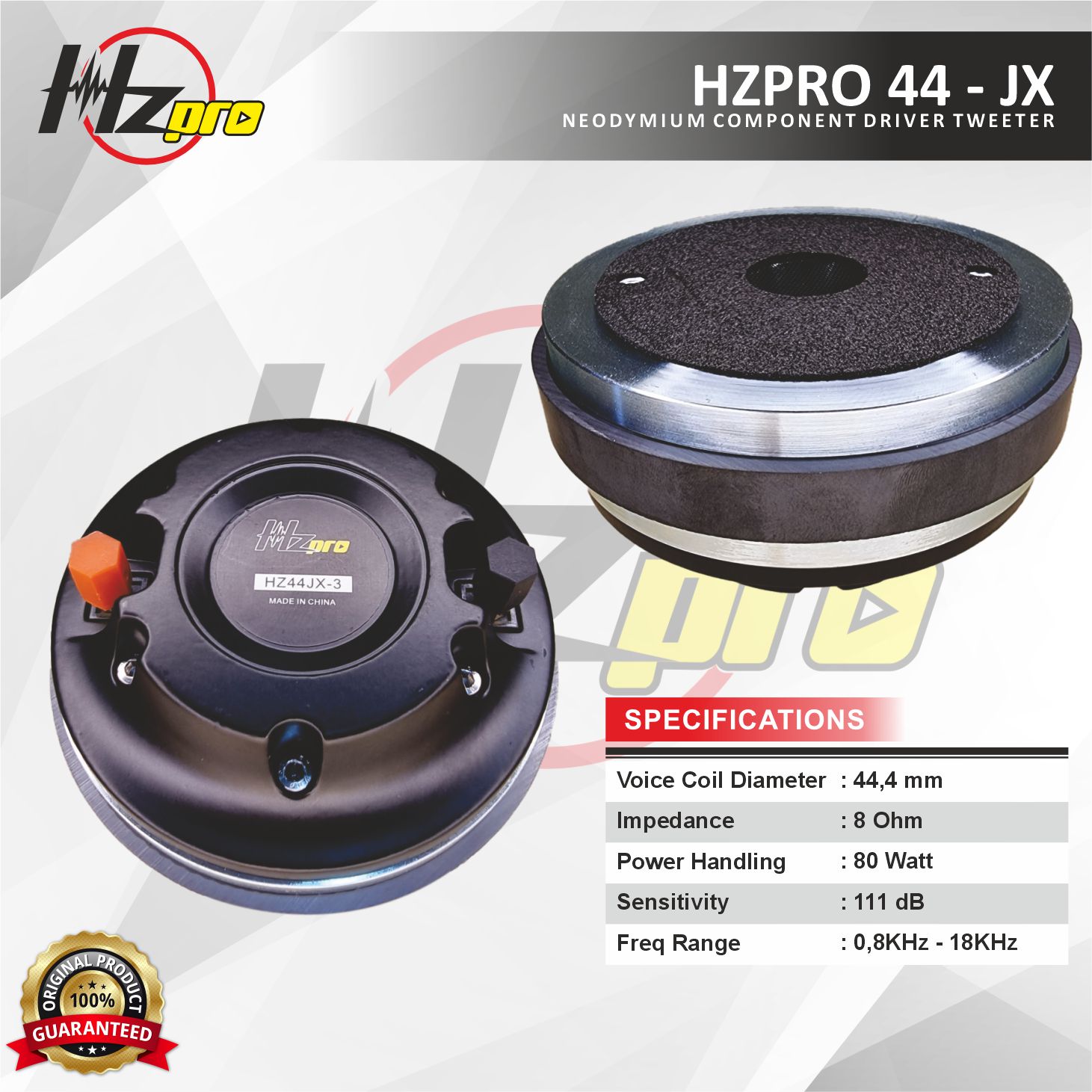 Driver Tweeter HZPRO 44-JX