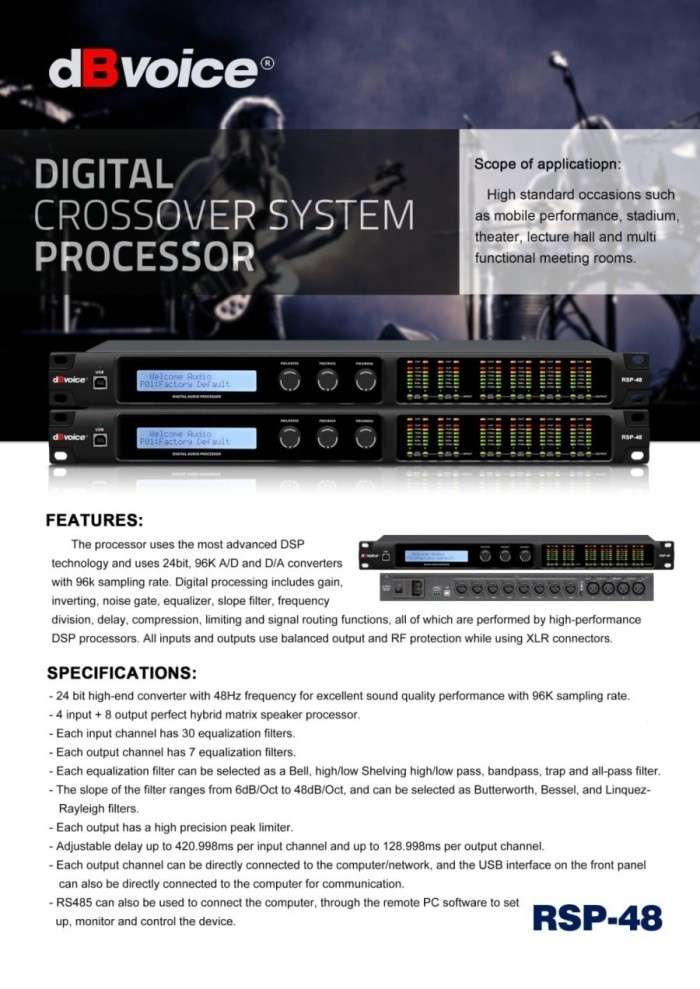 DLMS dBVoice RSP-48 MANAGEMENT SPEAKER 4IN 8OUT