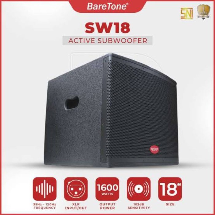 Speaker Aktif Subwoofer BARETONE SW18 - 18Inc per 1set(sepasang)
