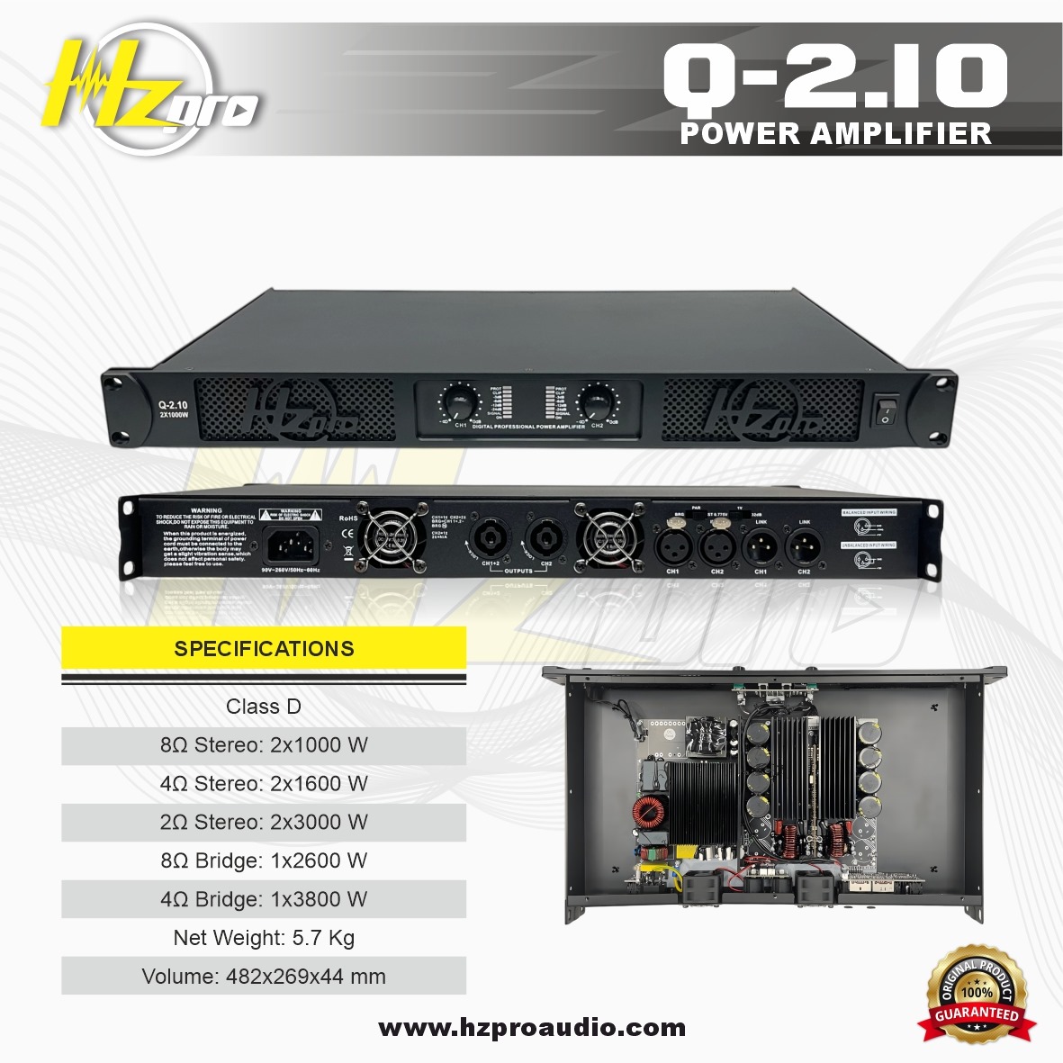 HZPro Q-2.10 Professional Power Amplifier