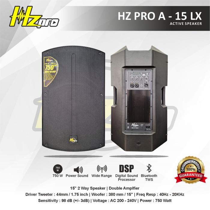 Speaker Aktif HZPRO A-15LX 15Inc Speaker Aktif Clarity 750Watt per 1set (sepasang)