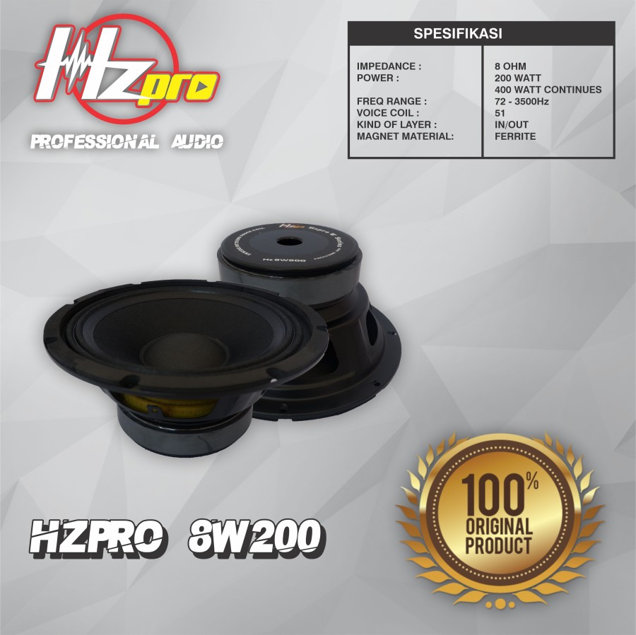 HZPRO 8W200 8Inc Ferrite Speaker Transducer Component