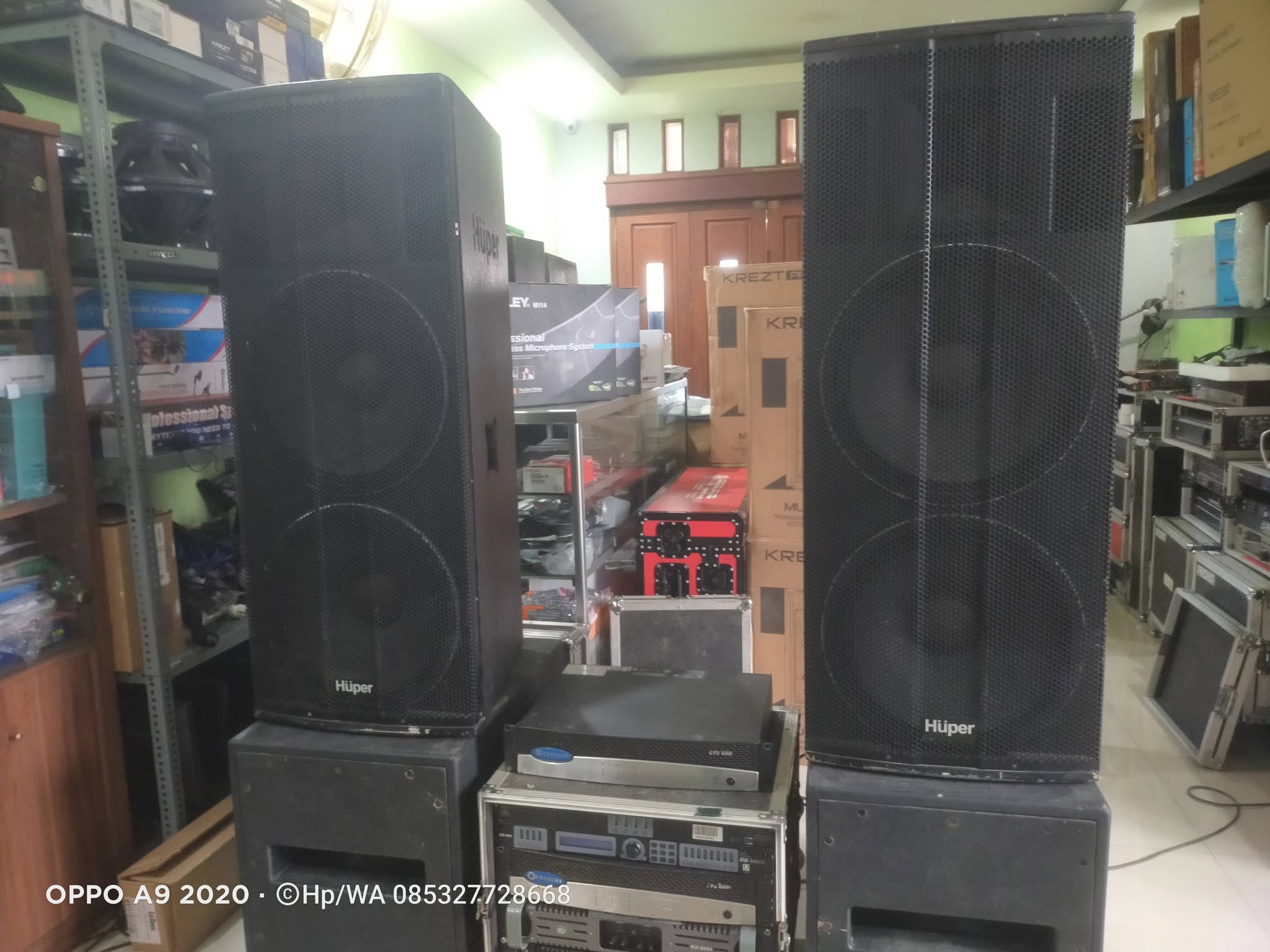 Speaker aktif Huper HZ215 2x15Inc 3Way Second Istimewa per 1set(sepasang)