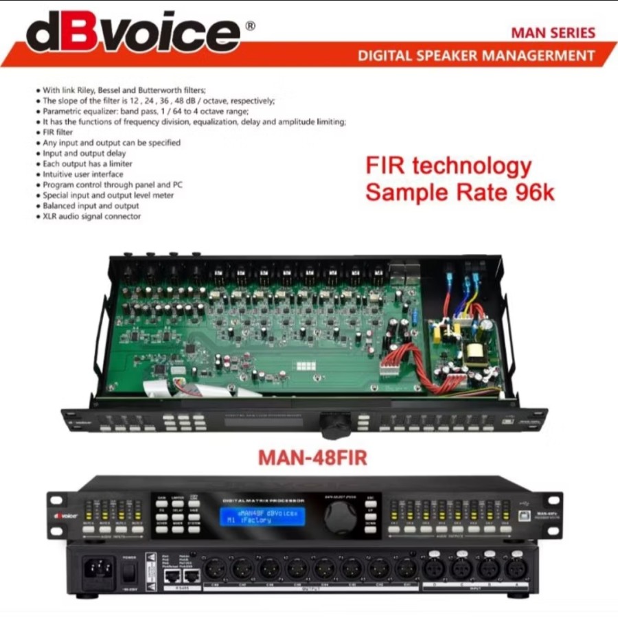DLMS dBVoice MAN-48FIR Digital Speaker Management 4in 8Out
