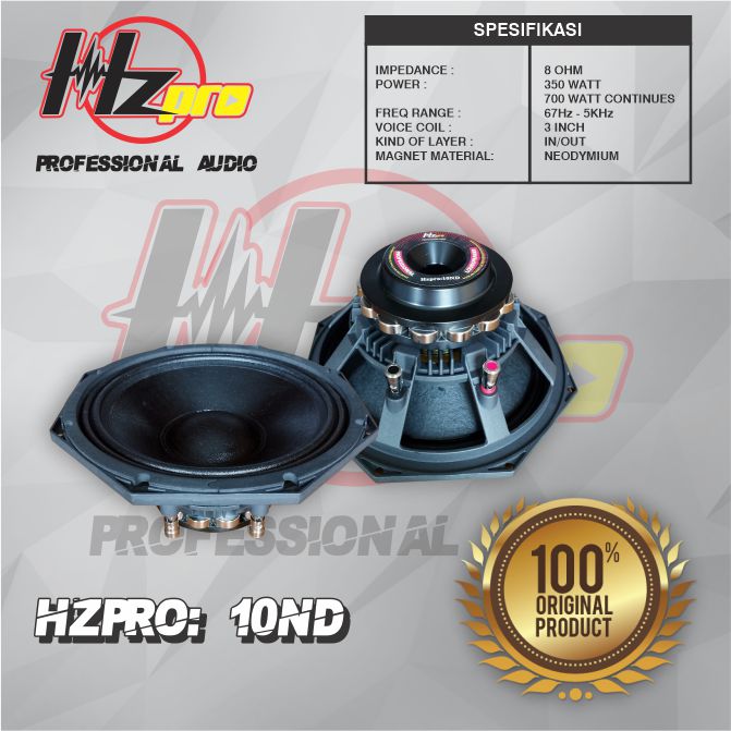 HZPRO 10ND 10Inc Neodymium Speaker Transducer Component
