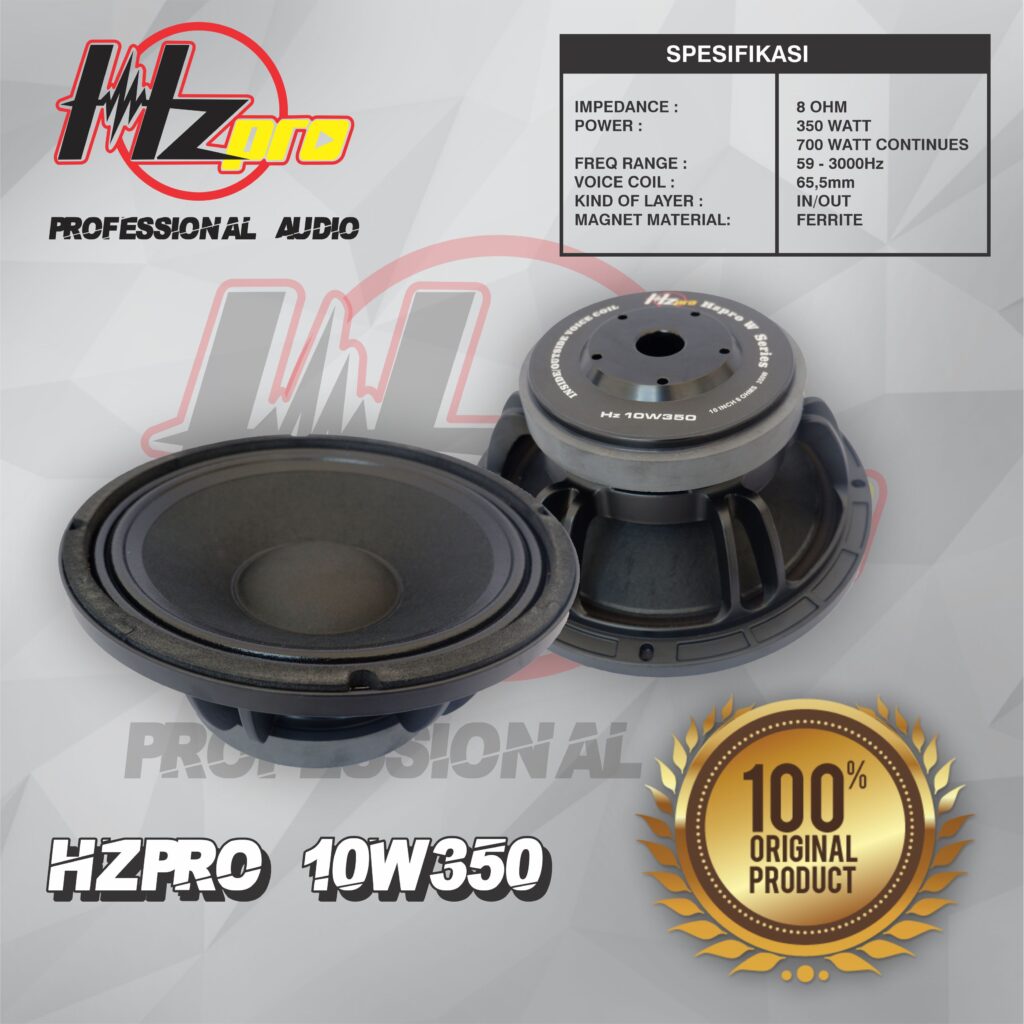 HZPro 10W350 10Inc Ferrite Speaker Transducer Component