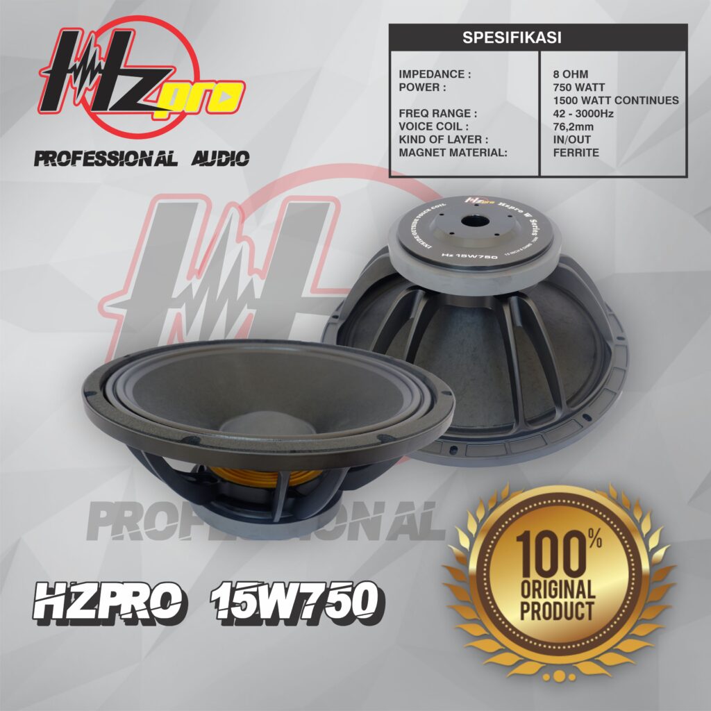 HZPro 15W750 15Inc Ferrite Speaker Transducer Component