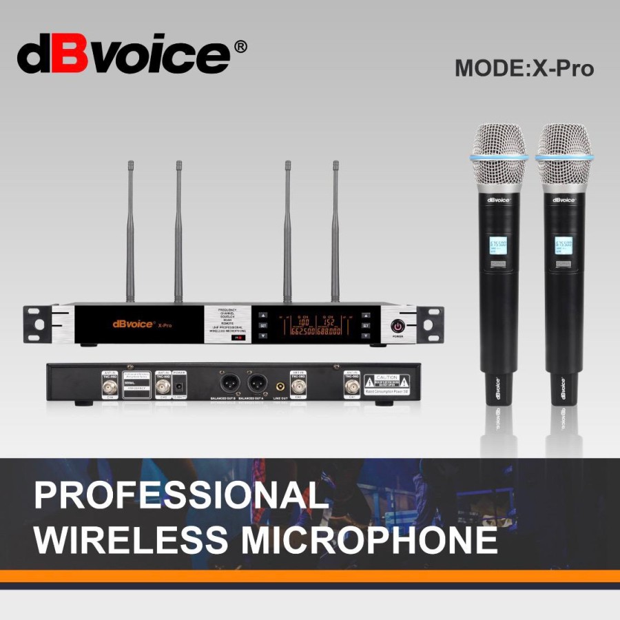 dBVoice X-Pro 2chanel Professional Wireless Microphone