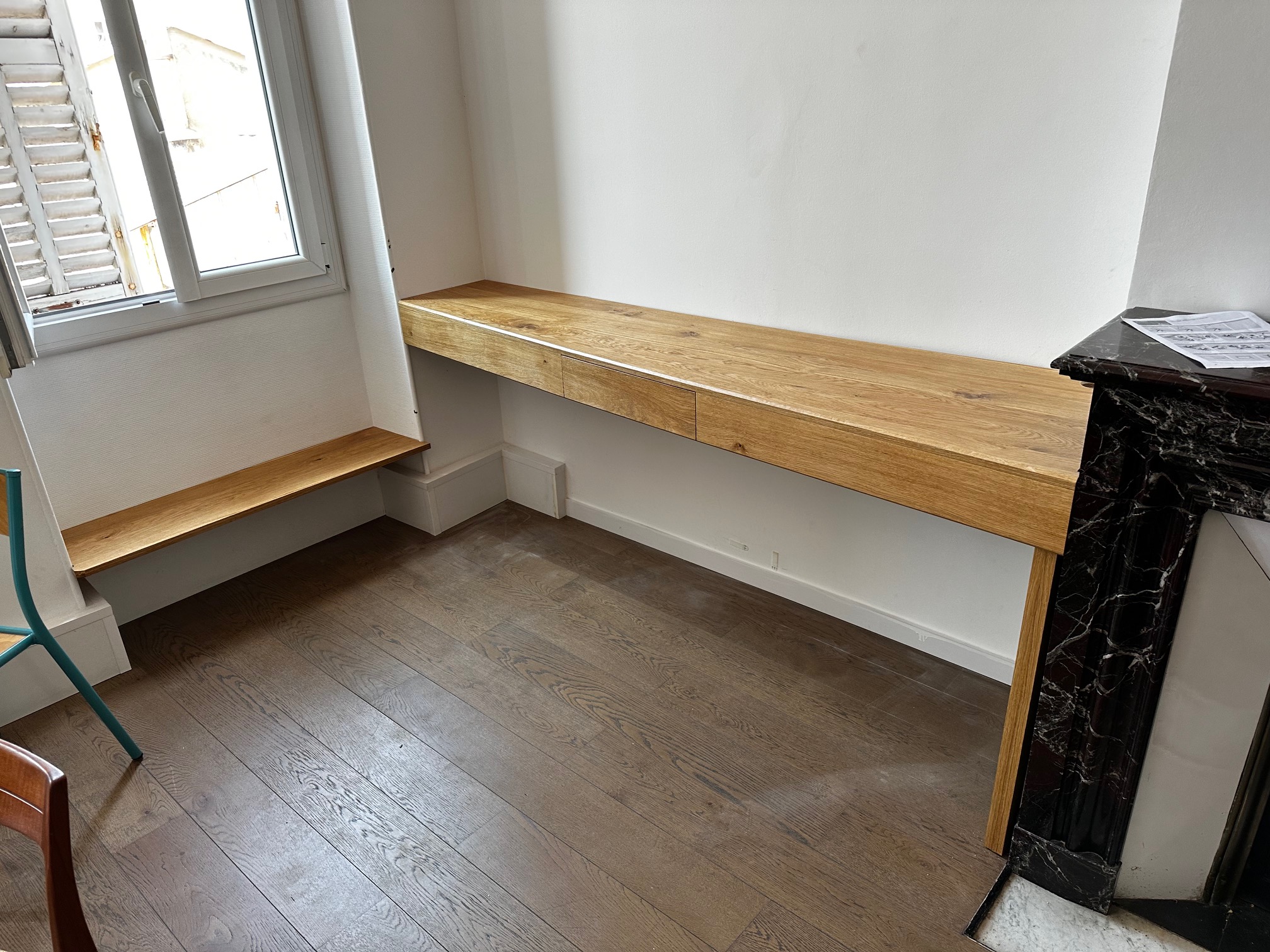 Bureau “Épure” – chêne massif & huile Rubio