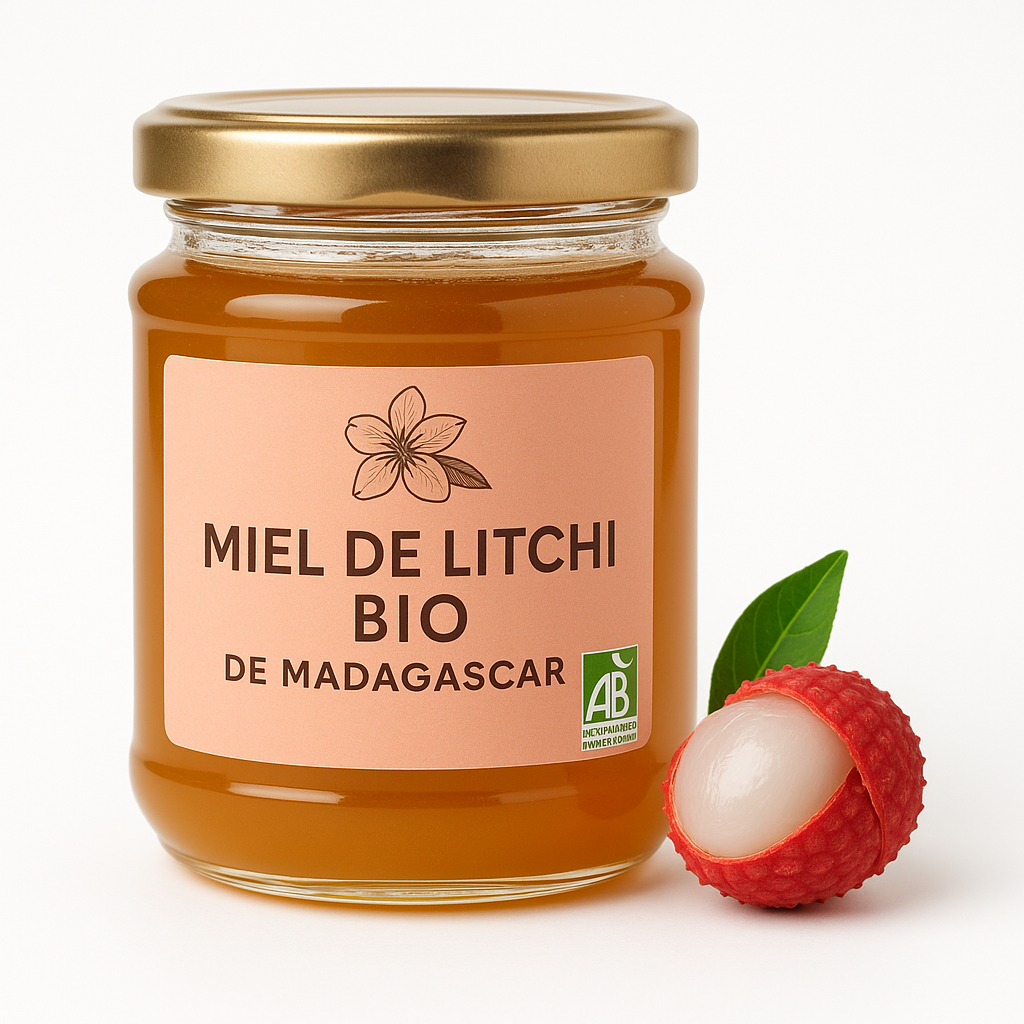Pack 2 Litres Miel de Litchi Bio de Madagascar