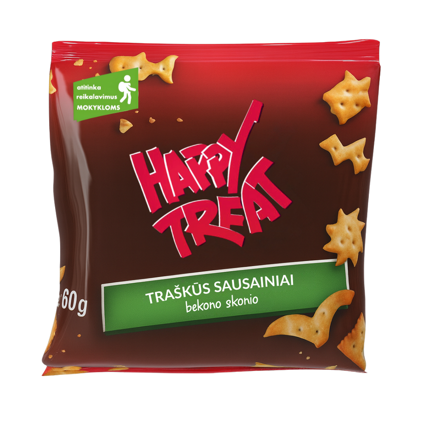 Traškūs sausainiai bekono skonio