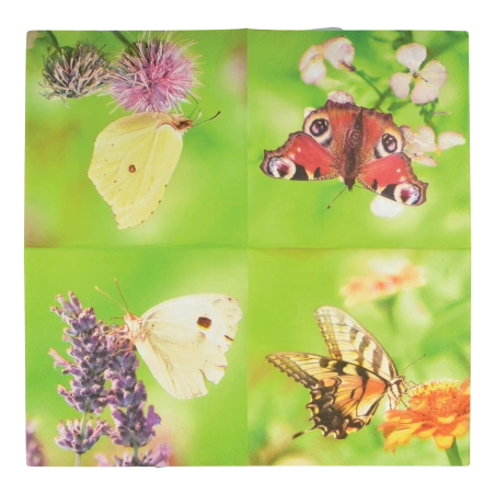 Servetėlės su drugelio dizainu