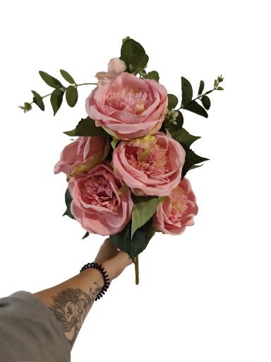 Dirbtinių bijūnų puokštė