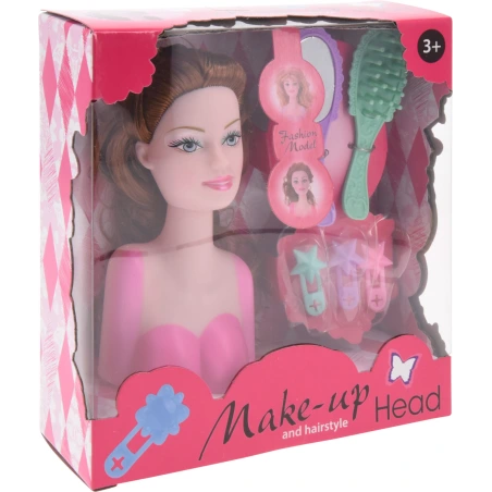 Lėlės galva makiažui ir šukuosenoms